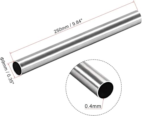 Miniatura 2 de uxcell Tubo recto inconsútil de la longitud del grueso de pared de la tubería 29.5 ft m OD 1.3 ft m del acero inoxidable 304 29.5 ft m