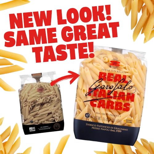 Image of Garofalo - Premium Durum Wheat Semolina Penne Rigate Pasta, Italian Made, Bronze-Drawn, Al-Dente, One-Ingredient Pasta (4 pack)