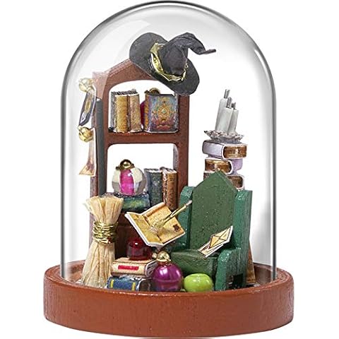 Dollhouse Miniature with Furniture,DIY 3D Wooden Doll House Kit Mini World Series Style Plus with Mini Glass Cover,1:24 Scale Creative Room Idea Best Gift for Friend Lover Mini-003 Cover