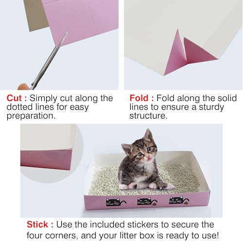 47PCS Kitten Essentials Starter Kit, 21PC Toy Set, Carrier, Litter Box Pink - Image 4