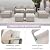 HOMREST 6 Pieces Patio Furniture Set, Outdoor Sectional Conversation Rattan Sofa Set with Ottoman and Outdoor Side Coffee Table for Garden, Porch, Backyard (Light Gray)