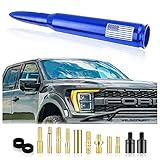 New Upgrade American Flag Car Bullet Antenna,Truck Exterior Accessories Antenna Toppers Compatible with GMC,Chevy Silverado,Dodge,Ford,Jeep Antenna Replacement (Premium Blue - U.S. Flag)