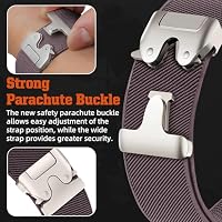 Hinnwer 22mm Nylon Armband für Huawei Watch GT Runner 2/Watch GT 6 46mm/GT 6 Pro/5/GT 5/5 Pro 46mm, Elastisches Sport Fallschirmverschluss Geflochtenes Band für Huawei Watch Ultimate 2 RauchViolett – Ansicht 3