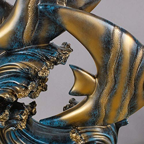 Statue poisson tropical en résine de qualité supérieure artisanat d'art