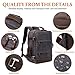 BOVIP Travel Backpack for Men Carry On Backpack Flight Approved Personal Item Backpack, 17 inch Laptop Backpack Casual Daypack Weekender Business Hiking Backpack, Black Gray