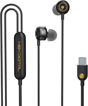 HiBy Digital XOE - DLC Dynamic HiFi Earphones with USB C dac Black