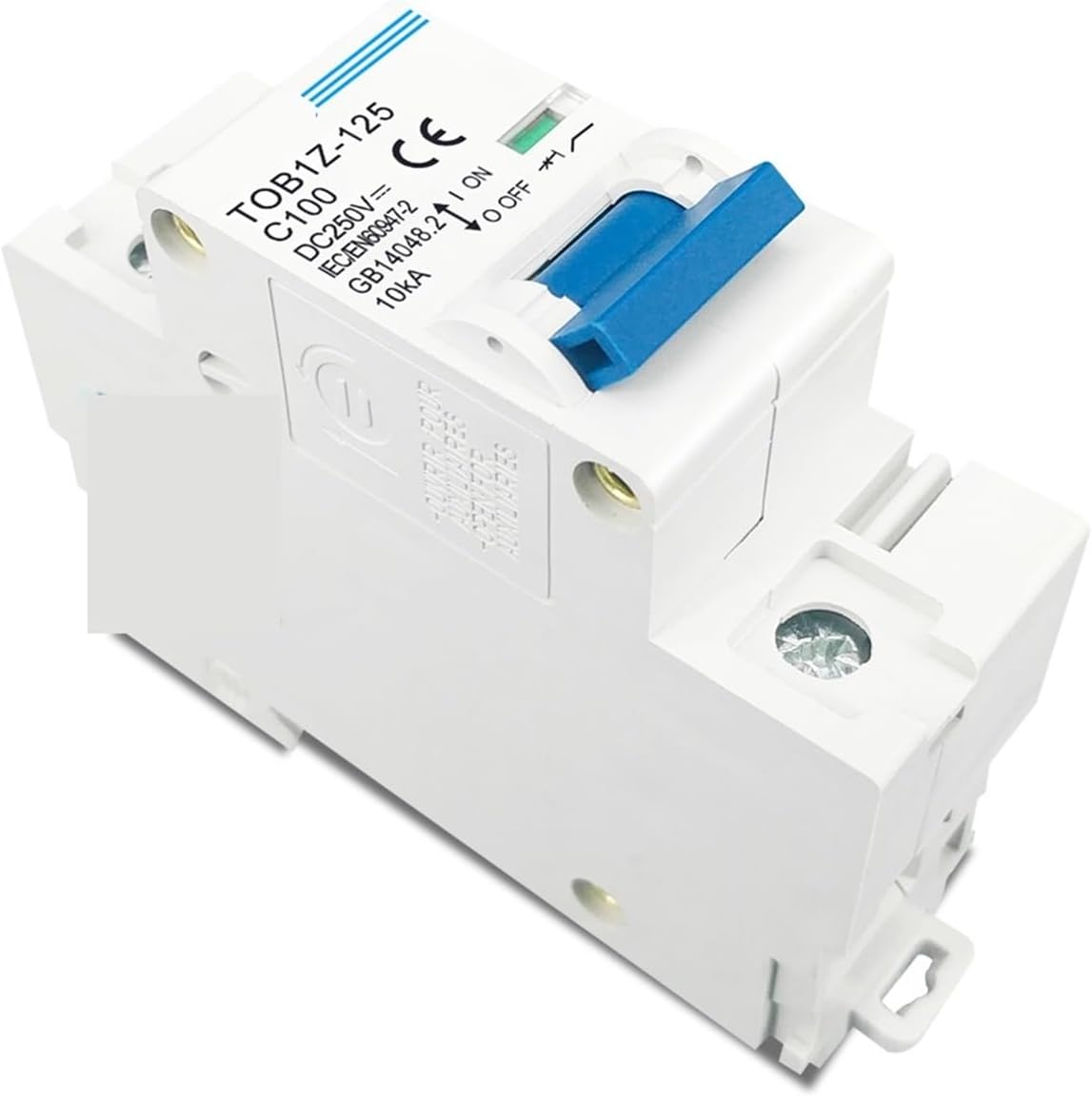 1P 125A DC MCB 250V Circuit Breaker C Curve Battery Main Switch 1Pcs(100A)