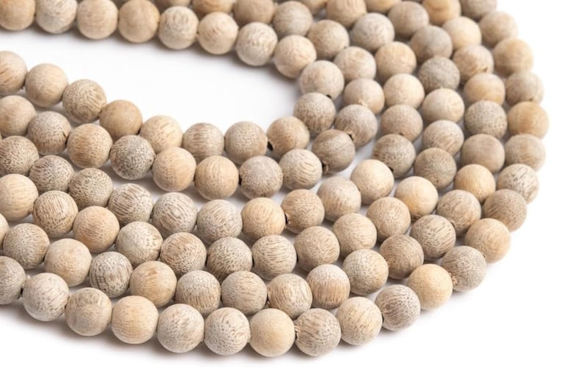 Natural Golden Silkwood 6MM Beaded Handmade Prayer Mala