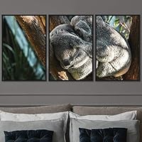 3 Piece Framed Canvas Wall Art Cuddle Up Rustic Urban Canvas Prints Home Artwork Decoration for Living Room,Bedroom - 16