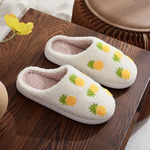 Image of Cherry Slippers for Women Men Fruit Shoes Cute Memory Foam Soft Winter Warm Indoor Outdoor Slippers