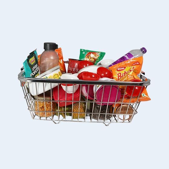 Stainless Steel Multipurpose Storage Basket, Kitchen Counter Organizer Tray, Wire Mesh Design, Rectangular image 5
