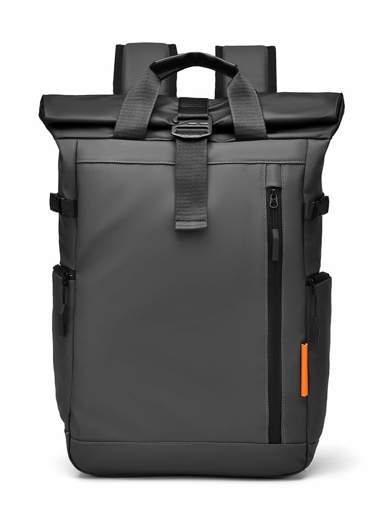 Vegan Leather Laptop Backpack | Stylish Office & Travel Bag for Men & Women | Spacious Work Backpack with Padded Laptop Sleeve, Multiple Pockets | 15.6 Inch-image-15