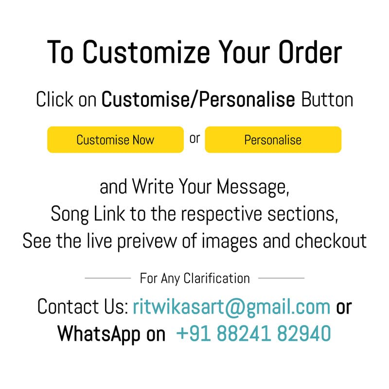 Image of Ritwika's Personalized Spotify Song Lyrics, Artist Name, Year Digital Print Engineered Wooden Tabletop Rectangular Frame For Desk 17 X 22 CM Black & White Set Of 1