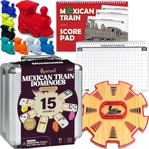 Queensell Dominoes Double 15 con Accesorios miniatura 1