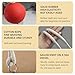 Xweptuy Rope Meteor Hammer Exercise Ball Rubber Meteor Hammer Chinese Kungfu Traditional Martial Arts Soft Equipment,Rubber Weight Throw Exercise Ball with Rope Soft Martial Arts