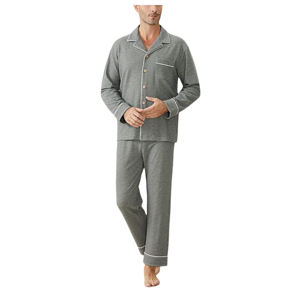 Pyjama homme chic en coton haut de gamme noir taille XL