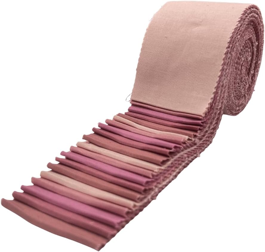 Jelly Roll (20 cuts) - Premium 100% Cotton Quilting Fabric - Designed by Choice Fabrics (Rustic Rose)