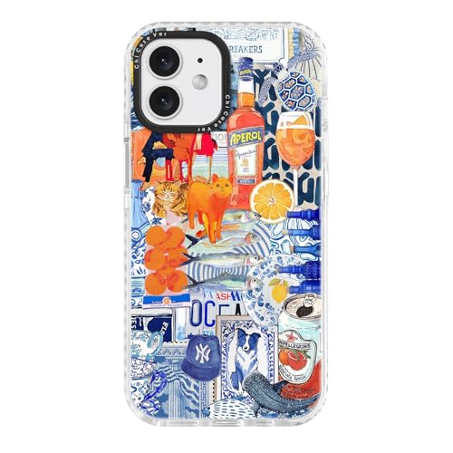 Coque iPhone 12 de qualité militaire au design rétro disco fin et MagSafe