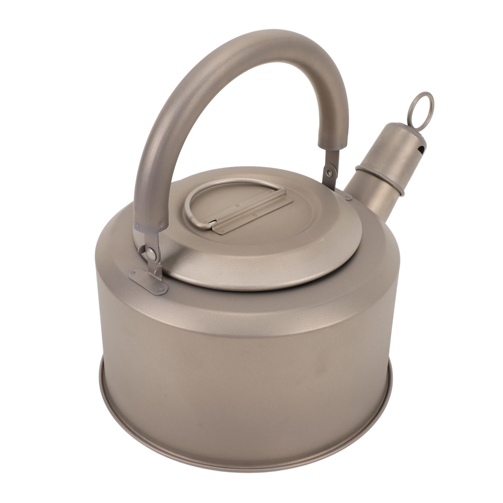 Tetera de té para Estufa, Tetera de Titanio Portátil Ligera para Acampar, Senderismo Al Aire Libre, 1200ml