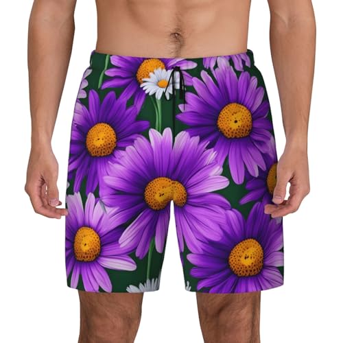Short de bain violet pour homme en tissu léger séchage rapide