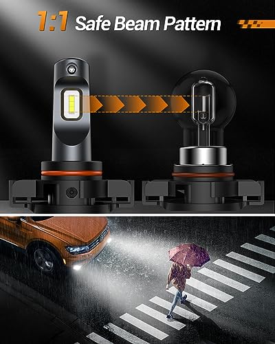 SEALIGHT 5202 LED Fog Lights Bulbs or DRL, 6000K Xenon White, PS24W 5202 Fog Lights LED Bulb, 400% Brightness, 1:1 Halogen Mini Size, Strong Light Penetration, Pack of 2 - Image 5