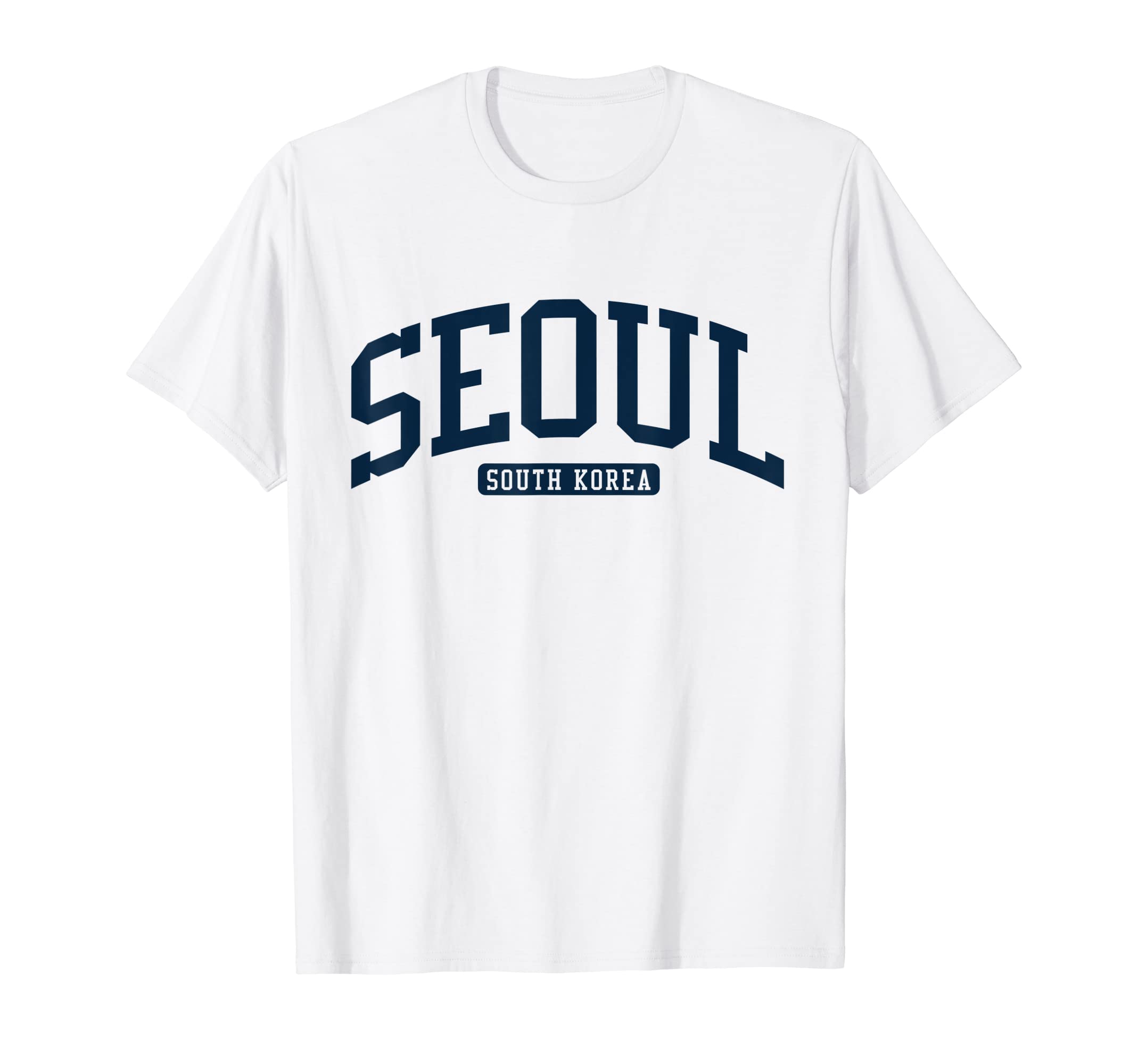 Seoul South Korea College University Style Navy T-Shirt