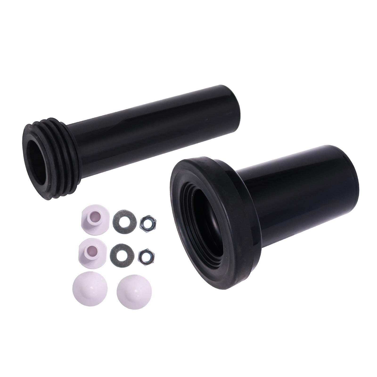 Sharplace Juego de conectores para inodoro suspendido, tubo de descarga, fácil instalación, mantenimiento, resistente, con tornillos, tubo de drenaje para