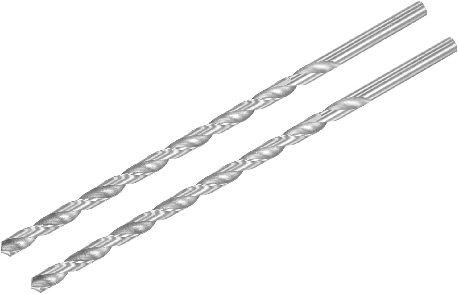 uxcell HSS(High Speed Steel) Extra Long Twist Drill Bits, 7mm Drill Diameter 200mm Length for Hardened Metal Woodwork Plastic Aluminum Alloy 2 Pcs