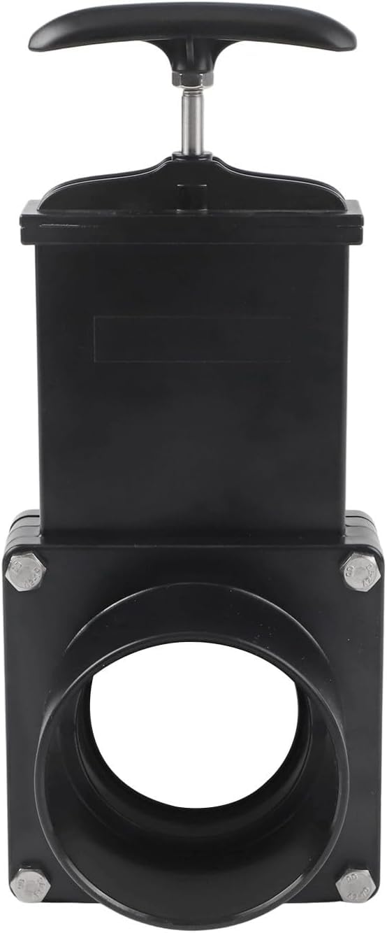 for Valvola a saracinesca, corpo valvola di scarico da 50 mm 75 mm con maniglia Valvola for fognatura manuale for rimorchio roulotte for camper Serbatoio acque nere(75mm)
