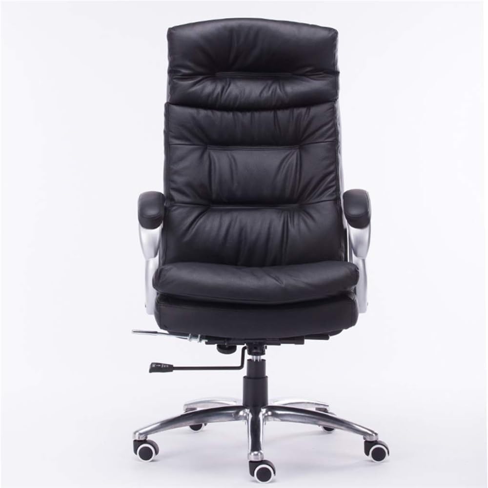 HTTGDGDH Ergonomic Executive Leather Office Chair - Reclining Swivel Boss Chair For Home Office Business And Study - Comfortable Seating Solution,