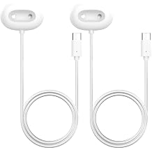 Compatible for Google Pixel Watch 4 41mm/45mm Charger Type C Cable Smartwatch Fast Charging 2-Pack White