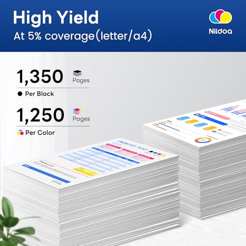 Image of 206A 206X Toner Cartridges 4 Pack with Chip Compatible 206A W2110A W2111A W2112A W2113A Replacement for HP 206A 206X Black Cyan Yellow Magenta Color Pro M255dw M255nw; MFP M282nw M283cdw Printer Ink