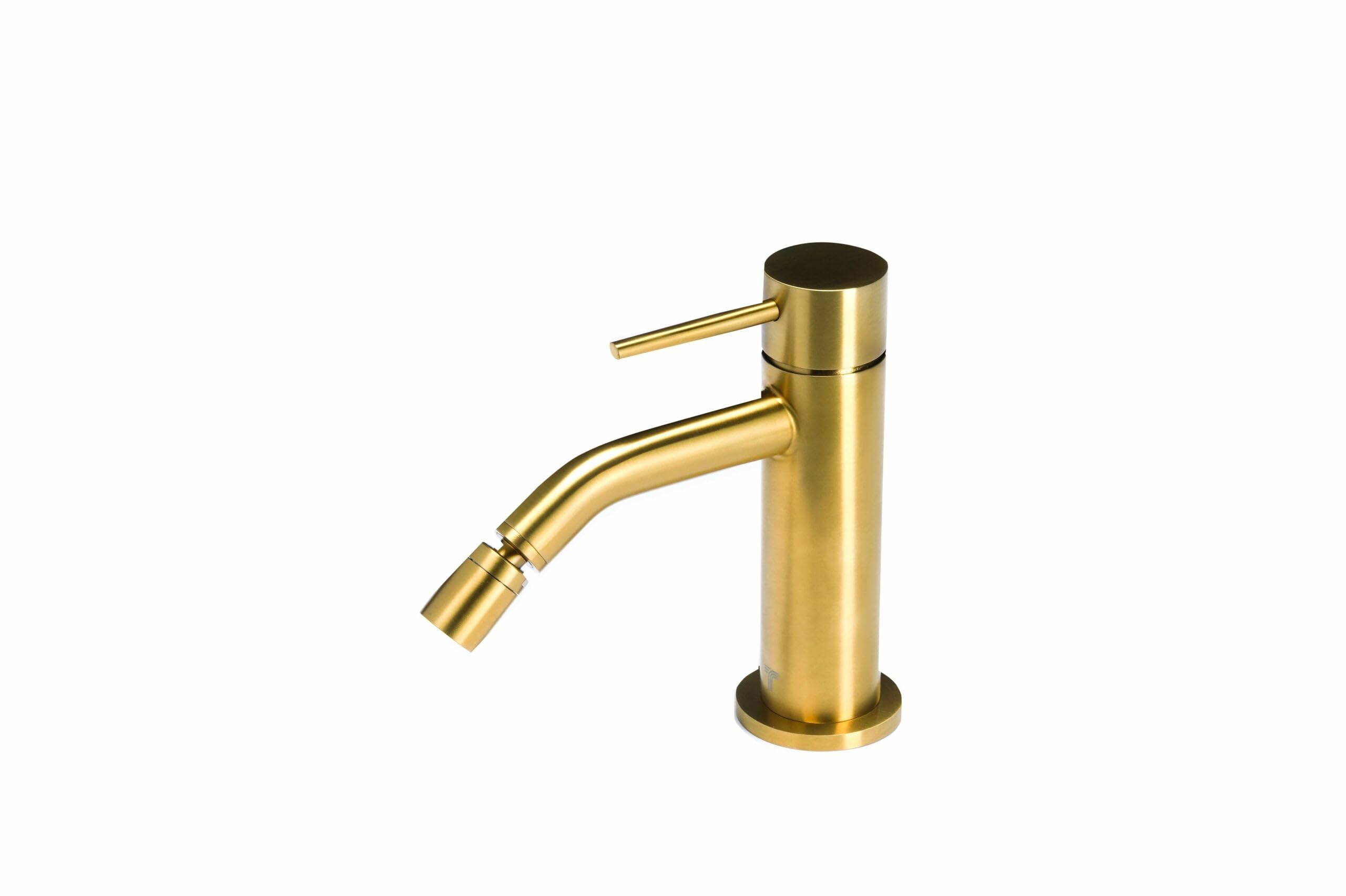 Tevere rubinetto miscelatore per bidet in acciaio inox 316L oro Made in Italy T44274G