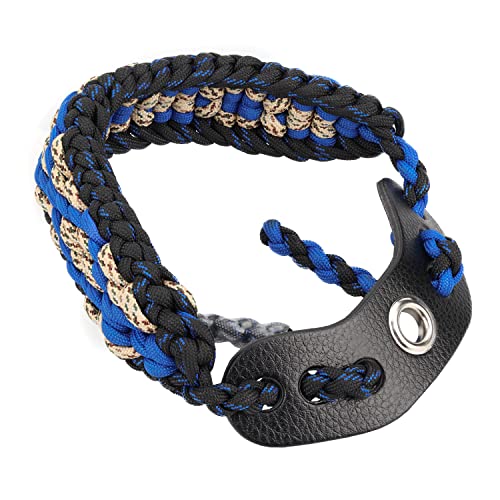 SUNYA Archery Bow Wrist Sling, 550 Paracord Strap Comfortable on Hand.100% Full Grain Leather Yoke, Multiple Camo Colors.Fit Compound Bow Stabilizer & Recurve. (Defender-M11) by SUNYA - Used condition - US$17.27