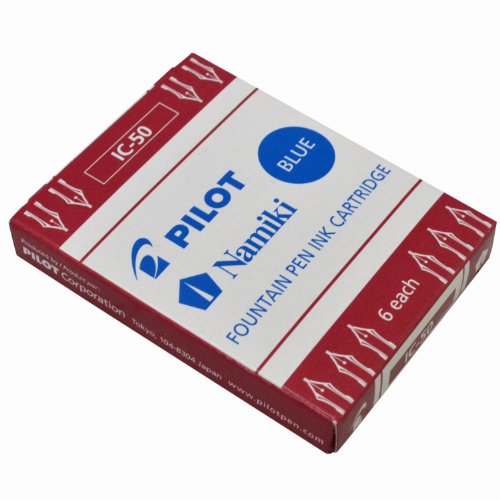 Image of Pilot Namiki IC-50 Fountain Pen Ink Cartridges, Blue (Pack of 6)