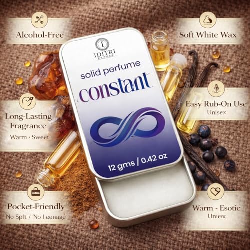 Image of Solid Perfume |pineapple&Constant Alcohol Free Wax Perfume Balm, Long Lasting | Pocket Tin 12g, Pack Of 2| Non Greasy Smooth Glide, Travel Friendly Men And Women