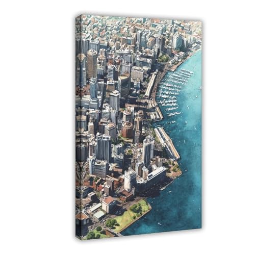 DUYIGCR Durban South Africa Watercolor Durban Travel Print Durban SAwork South Africa Durban SA Wall Decoration Poster Family Bar Restaurant Garage Cafe Art Sign Gift Frame 12" L X 18" W