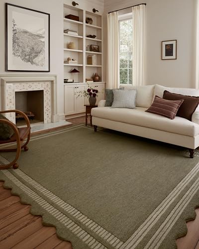 Loloi Chris Loves Julia Scottie Collection SCO-01 Olive/Pebble 3'-6