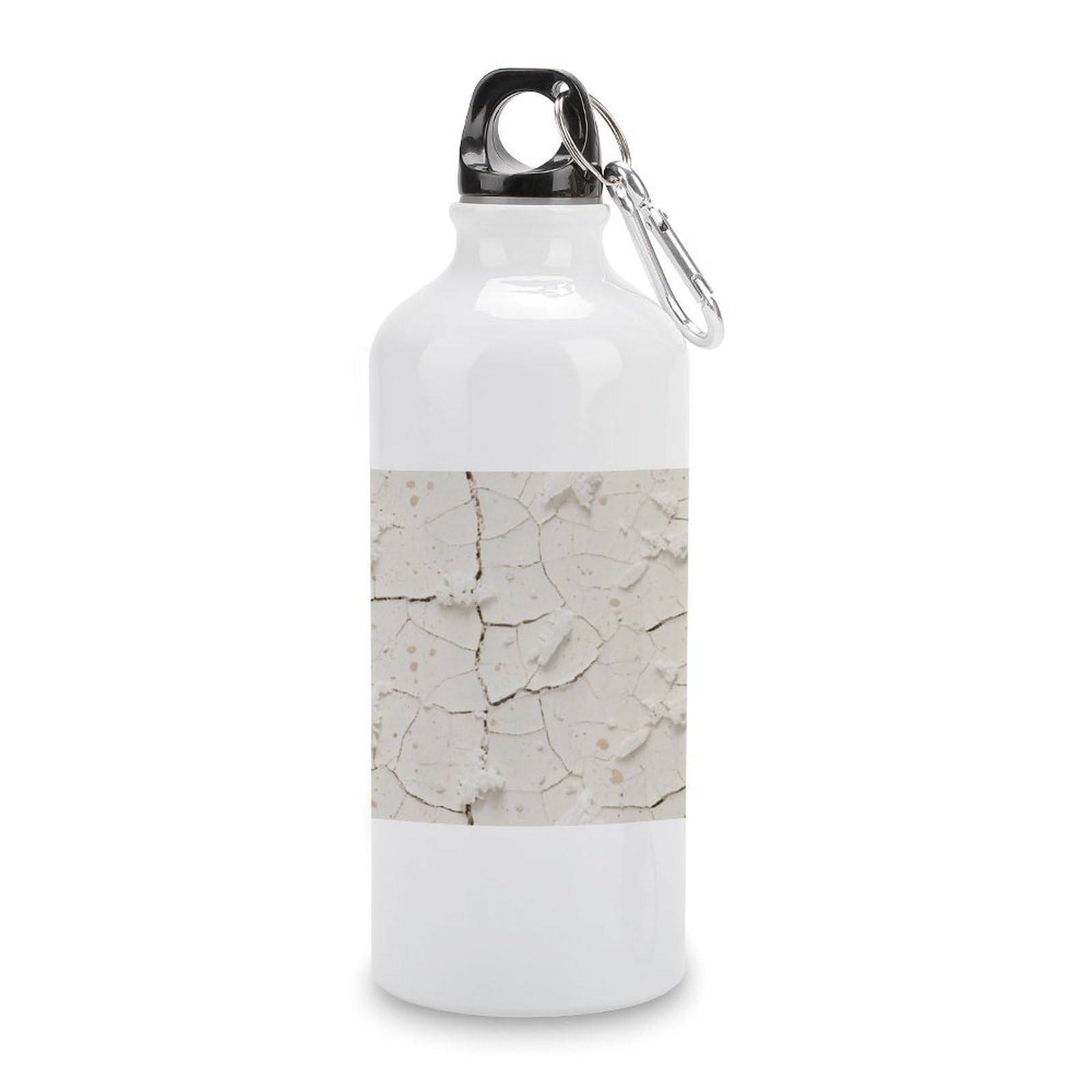 Fekiloot Style Gypsum Salt Crystals Aluminum Water Bottle Travel Tumbler Reusable Lightweight Outdoor Sports Water Bottles For Gym Sports Camping Hiking Fishing600ml