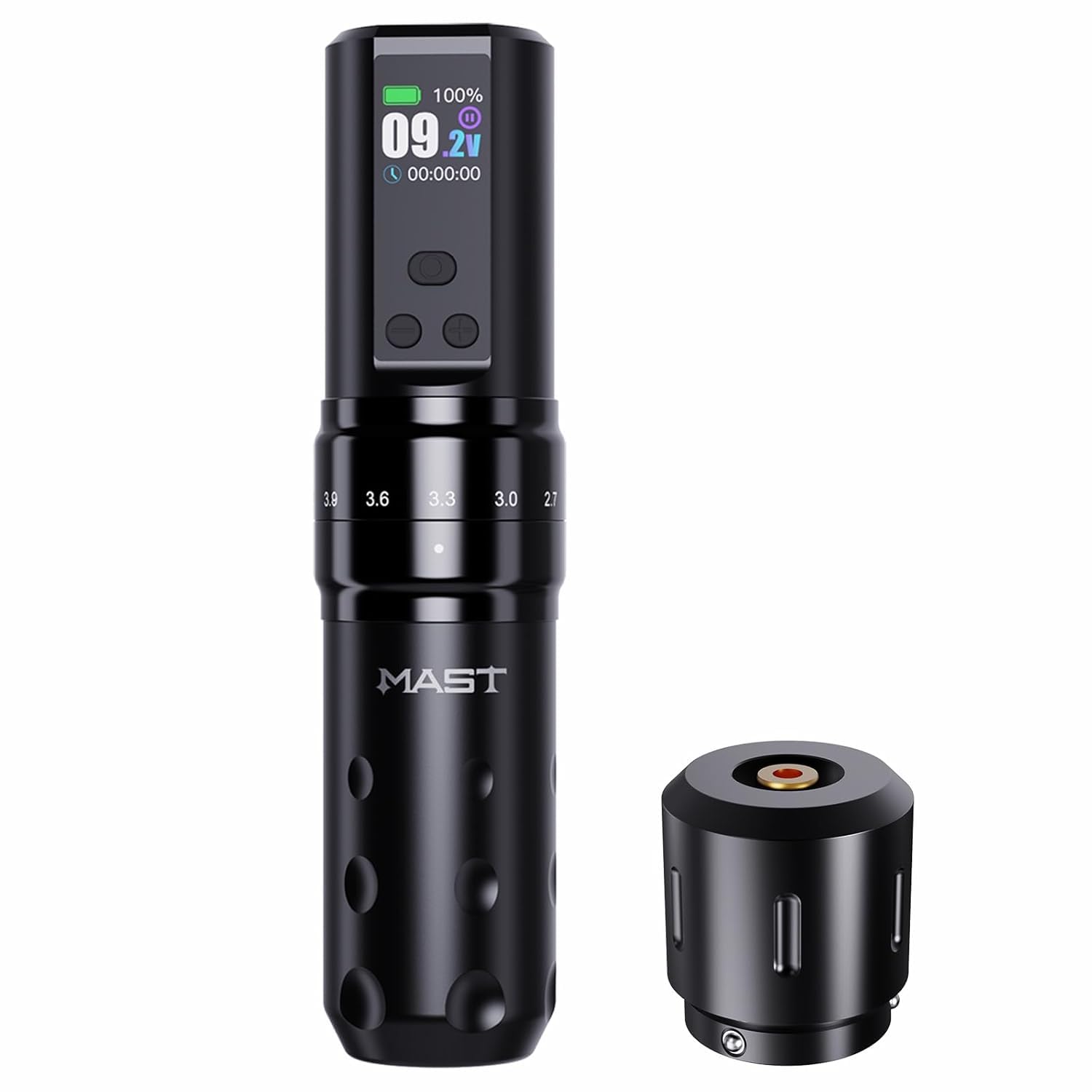 Mast Fold2 Pro Wireless Tattoo Machine Pen Rotary Cordless Tattoo Gun 7 Strokes Length 2000mAh Battery Powerful Motor by Mcore RCA Connector for Pro Artists