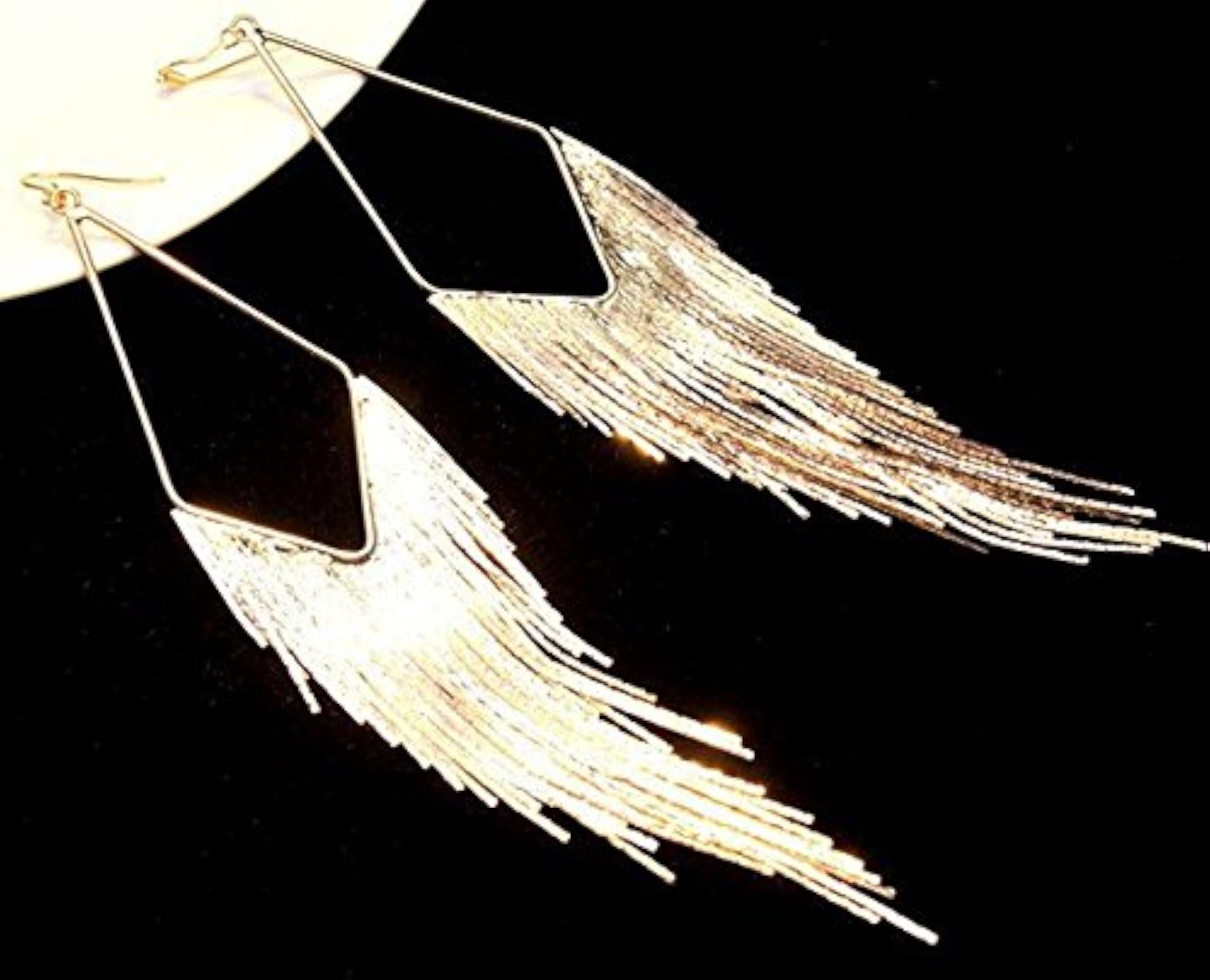 Women's Gold Tone Long Tassel Earrings, Chic Style
