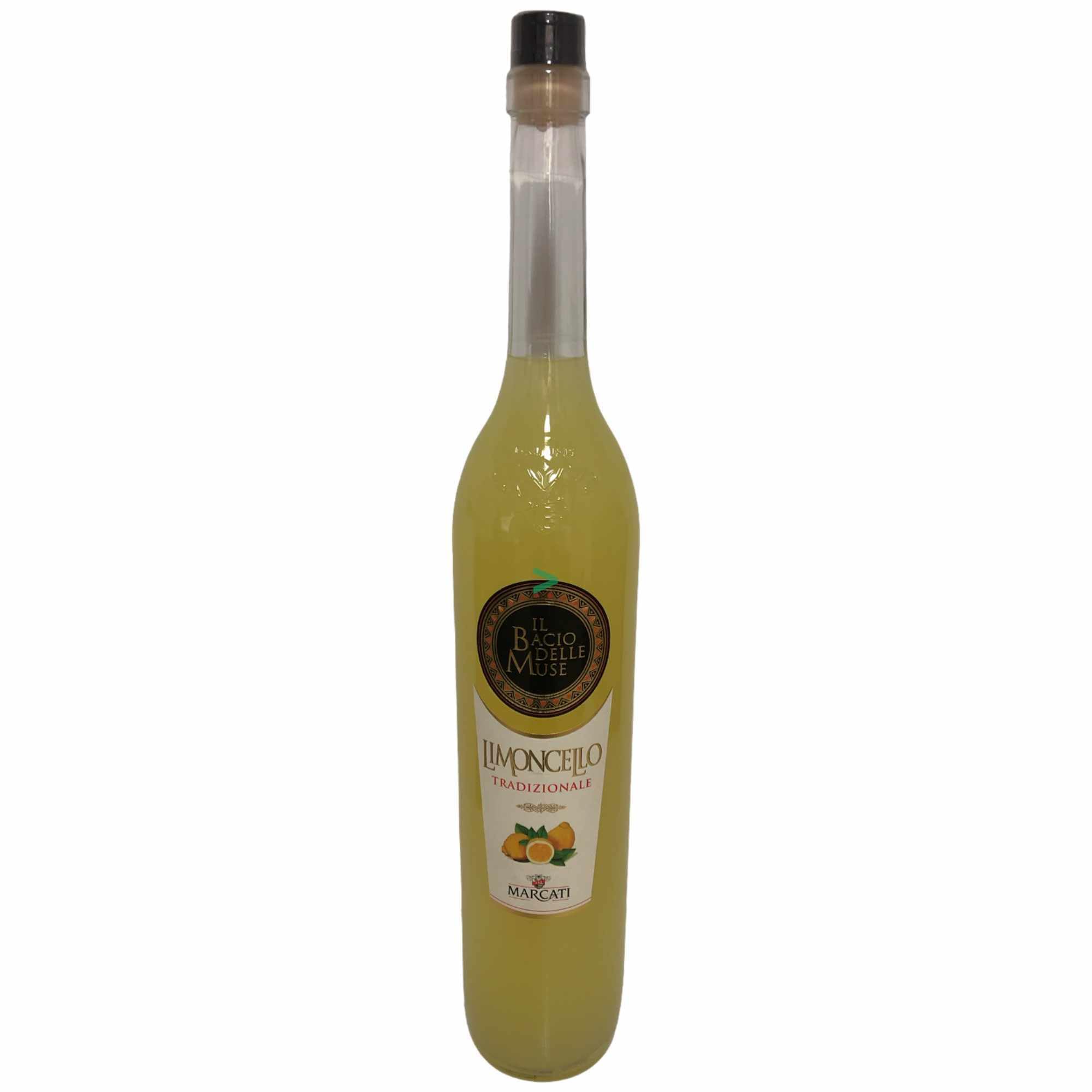 Marcati Limoncello Il Bacio delle Muse Limoncello Tradizionale 3er Pack (3x1500 ml Flasche) + usy Block