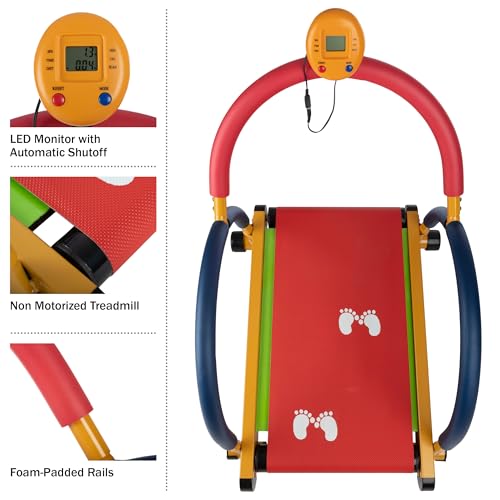 Image of Hey! Play! Kids Exercise Equipment Collection: Strength Training, Cardio, Endurance, and Active Play Essentials - Kids Treadmill