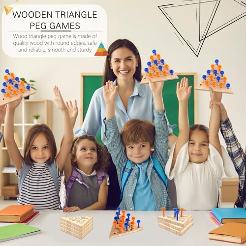 30 packs juego de tablero triangular de madera miniatura 7