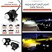 2pcs Super Bright 24W LED Two-Color White Amber Spotlight + 2pcs ON-ON-OFF Switch, Waterproof auxiliary Motorcycle Headlight Fog Light, Universal For Car Truck ATV Offroad SUV Driving Work Spot Lamp