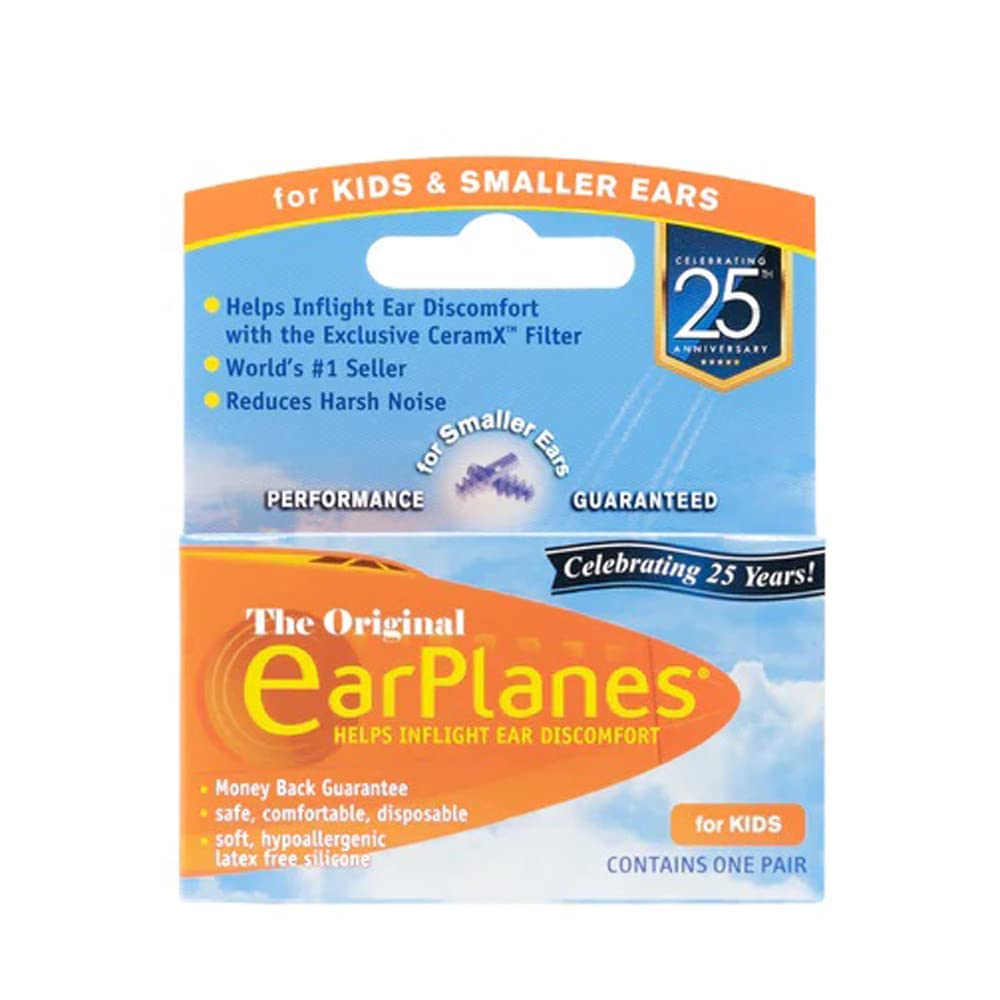 Earplanes Childrens Ear Plugs Disposable for Flight Sound Noise and Air Protection, 1 Pair (Pack of 6)-image-43