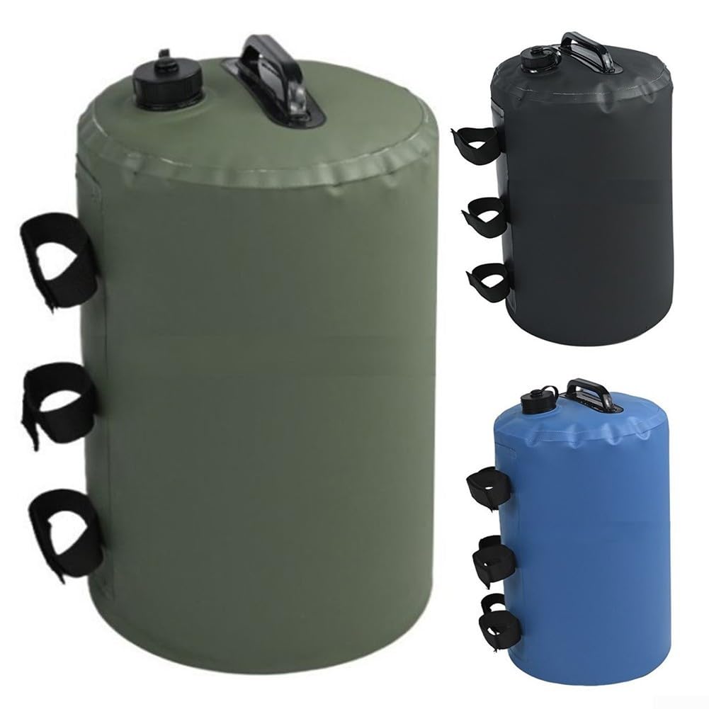 Sacco di sabbia rinforzato per l'equilibrio del peso, sacco di sabbia per tenda, multi funzionale per esterni, contrappeso antivento (verde)