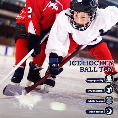 BESPORTBLE 10 Stück im Dunkeln Leuchtende Hockeypucks, Hockeybälle, Trainingspucks für Indoor- Und Outdoor-Training