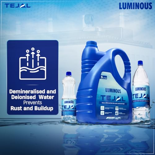 Image of Luminous Tejal Deionized Water - 5 Litre | Ultra-Pure Battery Water for Inverter & Automotive Batteries | Prevents Mineral Buildup | Enhances Battery Life