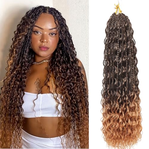 24 Inch Goddess Box Braids Crochet Hair 7 Packs Boho
